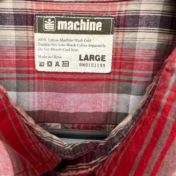 MK Machine Men's Western Long Sleeve Snap Front Shirt Large - Picture 4 of 4